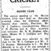 1945 - Moyhu Cricket Club - AGM