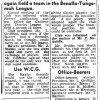 1952 - North Wang FC to Benalla Tungamah FL